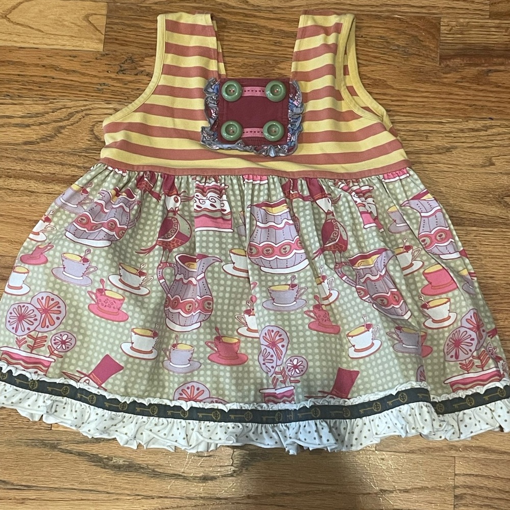 Matisse Yellow and Pink Striped Kids Top